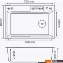 Кухонные мойки MARRBAXX C7546-R Decor C7546-DMR (нержавеющая сталь)