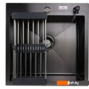 Кухонные мойки MARRBAXX B5050-R Decor (черный/графит)