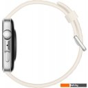 Умные часы и браслеты Huawei Watch FIT 4 (серебристый, с бежевым силиконовым ремешком, международная версия)