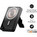 Портативные зарядные устройства Momax 1-Power X Pro+ Magnetic Built-In USB-C IP132 10000mAh (черный)