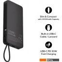 Портативные зарядные устройства Momax 1-Power X Built-in USB-C IP153 20000mAh (черный)