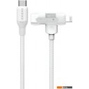 Кабели, адаптеры, разветвители Momax DL56W 1-Link Flow Duo USB Type-C - Lightning/USB Type-C (1.5 м, белый)