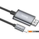 Кабели, адаптеры, разветвители Hoco UA27 Lightning - HDMI (2 м, черный)