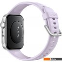 Умные часы и браслеты Huawei Watch FIT 4 (серебристый, с сиреневым силиконовым ремешком, международная версия)