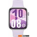 Умные часы и браслеты Huawei Watch FIT 4 (серебристый, с сиреневым силиконовым ремешком, международная версия)