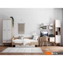 Кровати Мебельград Калгари 90x200 (дуб натуральный светлый/белый матовый) Кровати Мебельград Калгари 90x200 (дуб натуральный светлый/белый матовый)