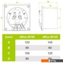 Вытяжная и приточная вентиляция airRoxy dRim 125DTS BB