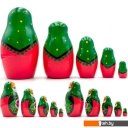 Развивающие игрушки Брестская Фабрика Сувениров В зеленом платке и сарафане с розовыми цветами (набор 5 шт)