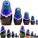 Развивающие игрушки Брестская Фабрика Сувениров Девушка с ромашками и маками в фиолетовом платке (набор 5 шт)