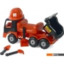 Каталки, педальные машинки Полесье 200-02 Mammoet+каска+совок+грабли+лопата [57082]