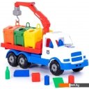 Игрушечный транспорт Полесье Сталкер автомобиль-контейнеровоз 90379 (белый/синий/красный)