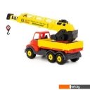 Игрушечный транспорт Полесье Муромец автомобиль-кран с поворотной платформой 56535