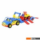 Игрушечный транспорт Полесье КонсТрак автомобиль-трейлер + погрузчик 8879