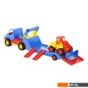 Игрушечный транспорт Полесье КонсТрак автомобиль-трейлер + погрузчик 8879