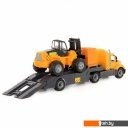 Игрушечный транспорт Полесье Майк автомобиль-трейлер+автокар+конструктор 30 эл. 55705