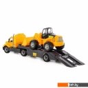 Игрушечный транспорт Полесье Майк автомобиль-трейлер + трактор-погрузчик 55736