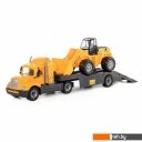 Игрушечный транспорт Полесье Майк автомобиль-трейлер + трактор-погрузчик 58591