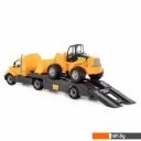 Игрушечный транспорт Полесье Майк автомобиль-трейлер + трактор-погрузчик 58591