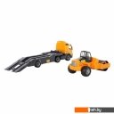 Игрушечный транспорт Полесье Volvo автомобиль-трейлер + дорожный каток 58416