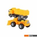 Игрушечный транспорт Полесье Автомобиль-самосвал с полуприцепом + трактор-погрузчик 0384