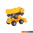 Игрушечный транспорт Полесье Автомобиль-самосвал с полуприцепом + трактор-погрузчик 0384
