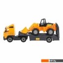 Игрушечный транспорт Полесье Volvo автомобиль-трейлер + трактор-погрузчик 8831