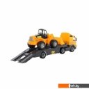 Игрушечный транспорт Полесье Volvo автомобиль-трейлер + трактор-погрузчик 8831