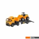 Игрушечный транспорт Полесье Volvo автомобиль-трейлер + трактор-погрузчик 9616