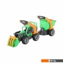Игрушечный транспорт Полесье ГрипТрак трактор-погрузчик с полуприцепом 48431