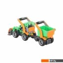 Игрушечный транспорт Полесье ГрипТрак трактор-погрузчик с полуприцепом 48431