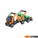 Игрушечный транспорт Полесье ГрипТрак трактор-погрузчик с цистерной 48424