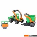 Игрушечный транспорт Полесье ГрипТрак трактор снегоуборочный с полуприцепом 48400