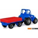 Игрушечный транспорт Полесье Трактор Чемпион с прицепом 84743 (синий)