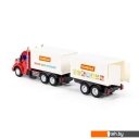 Игрушечный транспорт Полесье Профи с прицепом 92571 (красный/белый)