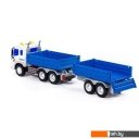 Игрушечный транспорт Полесье Сити бортовой с прицепом 93127 (синий)