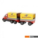 Игрушечный транспорт Полесье Майк автомобиль бортовой тентовый с прицепом 58492