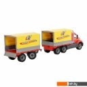 Игрушечный транспорт Полесье Майк автомобиль бортовой тентовый с прицепом 58492