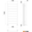 Полотенцесушители TERMINUS Контур П9 400x1000 (хром)