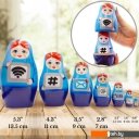 Развивающие игрушки Брестская Фабрика Сувениров Необычные матрешки для компьютерщиков (набор 7 шт)