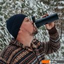 Термосы, термокружки и многоразовые стаканы БИОСТАЛЬ Crosstown NMU-B 420мл (атласный черный)