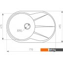 Кухонные мойки Zigmund & Shtain Kreis OV 770 B (индийская ваниль)