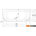 Ванны Cezares Metauro Wall 180x80