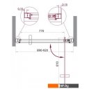 Душевые кабины BelBagno MARMI-B-1-90-C-NERO (прозрачное стекло)