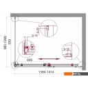 Душевые кабины BelBagno ACQUA-AH-1-140/100-C-Cr (прозрачное стекло)