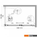 Душевые кабины BelBagno ACQUA-AH-1-150/80-C-Cr