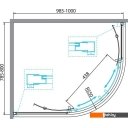 Душевые кабины BelBagno DUE-RH-2-100/80-C-Cr