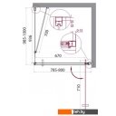 Душевые кабины BelBagno MARMI-AH-1-80/100-C-Cr (прозрачное стекло)
