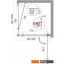 Душевые кабины BelBagno MARMI-AH-1-90/100-C-Cr