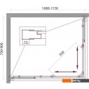 Душевые кабины BelBagno UNIQUE-AH-2-100/115-75/90-C-Cr (прозрачное стекло)