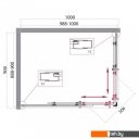 Душевые кабины BelBagno UNO-195-AH-2-100/90-P-Cr